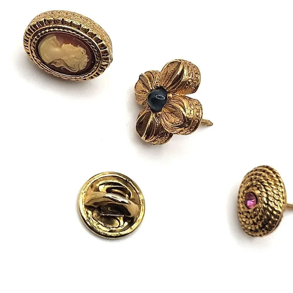 Vintage 80s Royal Baroque Theme Lot of 3 Pins 0.5in